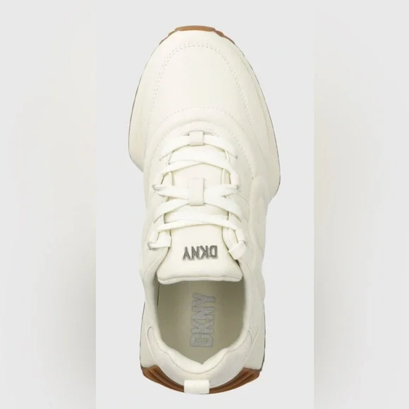 DKNY woman cream/ white sneakers, size 5.5 NWOT - Picture 4 of 12